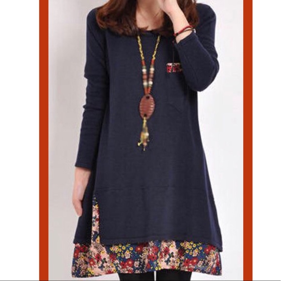 Cupshe Dresses & Skirts - Small Navy Tunic Style Dress